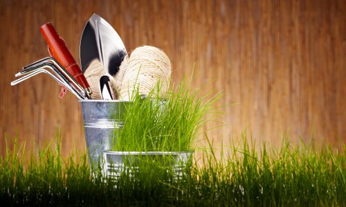 Healthy plants and well-maintained lawn